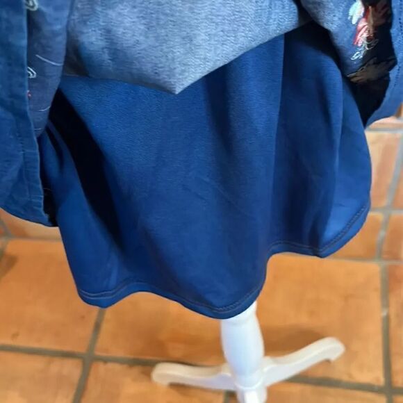 Savanna Jane floral embroidered chambray off the shoulder dress, S! - Picture 8 of 13